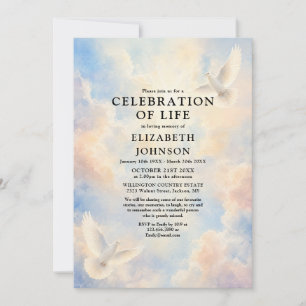 Invitación Celebración Funeral de la Paloma del Cielo Celesti