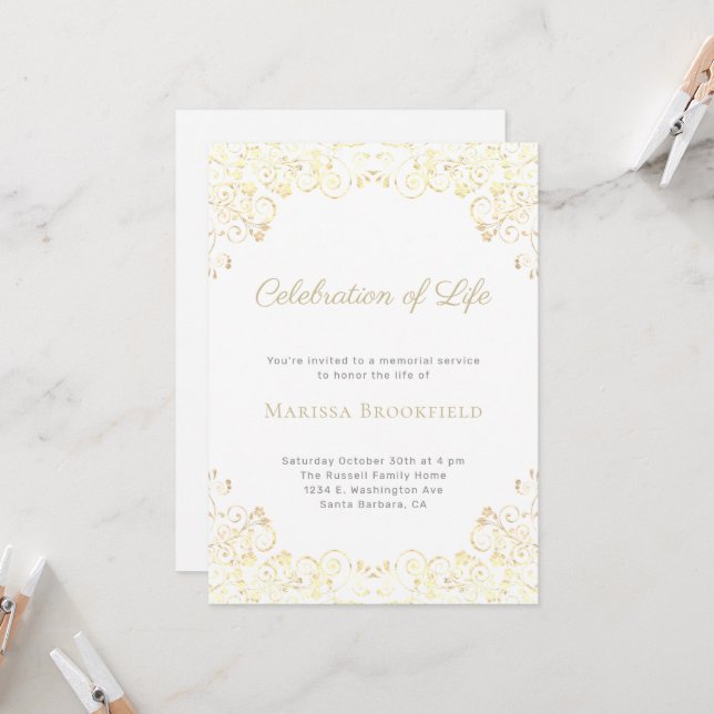 Invitación Celebración funeraria de la vida (Anverso/Reverso In Situ)