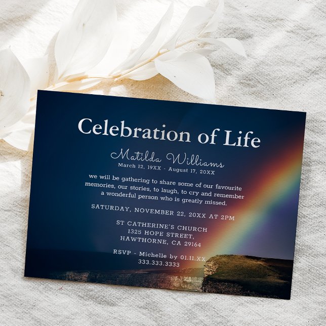 Invitación Celebración funeraria de la vida | Monumento al Ar (Subido por el creador)
