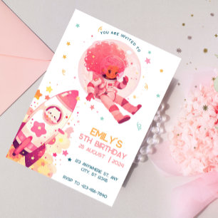 Invitación Celebración galáctica para Chicas