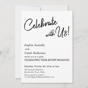 Invitación Celebración Informal con Nosotros! Fiesta de Boda 