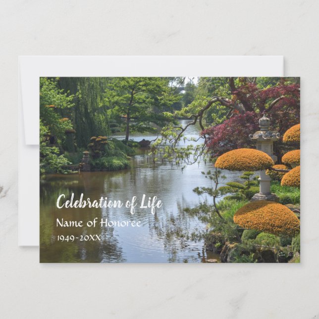 Invitación Celebración japonesa del jardín del zen del (Anverso)