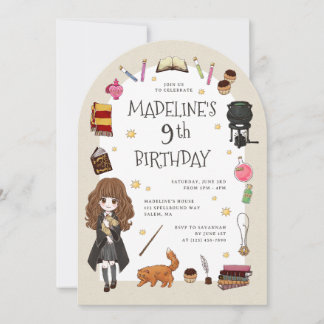 Invitación Celebración Mágica del Cumpleaños de Hermione Gran