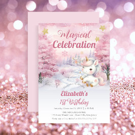 Invitación Celebración mágica unicornio Fiesta de primer cump