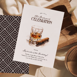 Invitación Celebración Masculina de Cumpleaños Clásico Adulto