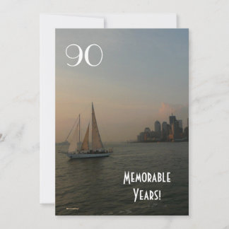 Invitación Celebración memorable/velero de 90 años/cumpleaños