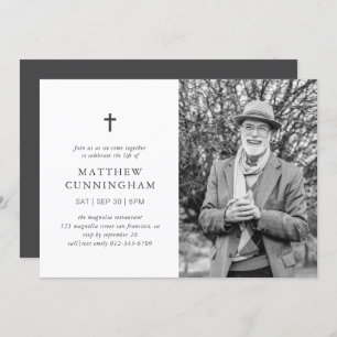 Invitación Celebración Memorial De La Vida Moderna Y Simple C