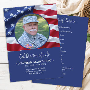 Invitación Celebración Militar Del Funeral De La Vida De Vete