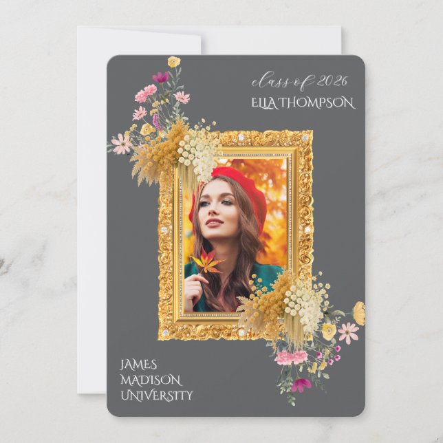 Invitación Celebración moderna de graduación (Anverso)