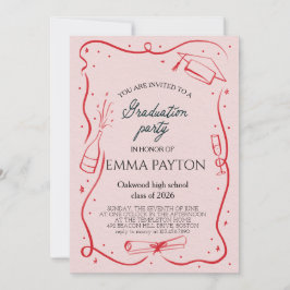 Invitación Celebración moderna de graduación