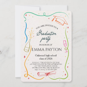 Invitación Celebración moderna de graduación