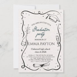 Invitación Celebración moderna de graduación