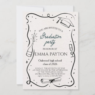 Invitación Celebración moderna de graduación