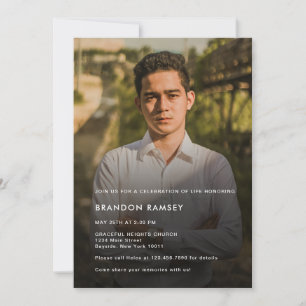 Invitación Celebración Moderna de la Vida con Fotos