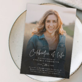 Invitación Celebración moderna del funeral conmemorativo de l
