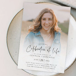 Invitación Celebración moderna del funeral conmemorativo de l