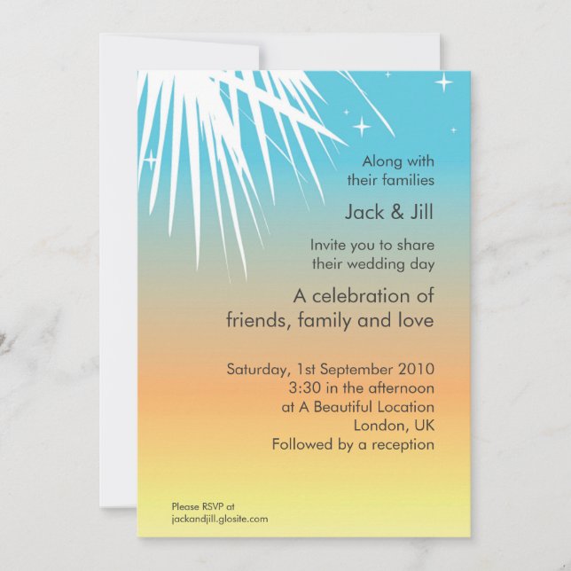 Invitación Celebración moderna las 5 horas, los 7 días de la  (Anverso)
