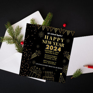 Invitación Celebración moderna y elegante del NYE