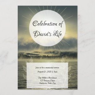 Invitación Celebración pacífica en memoria del amanecer o rel