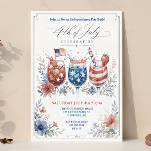 Invitación Celebración Patriótica de Cóctel del 4 de Julio