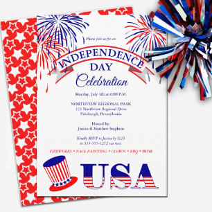 Invitación Celebración patriótica del 4 de julio por el Día d