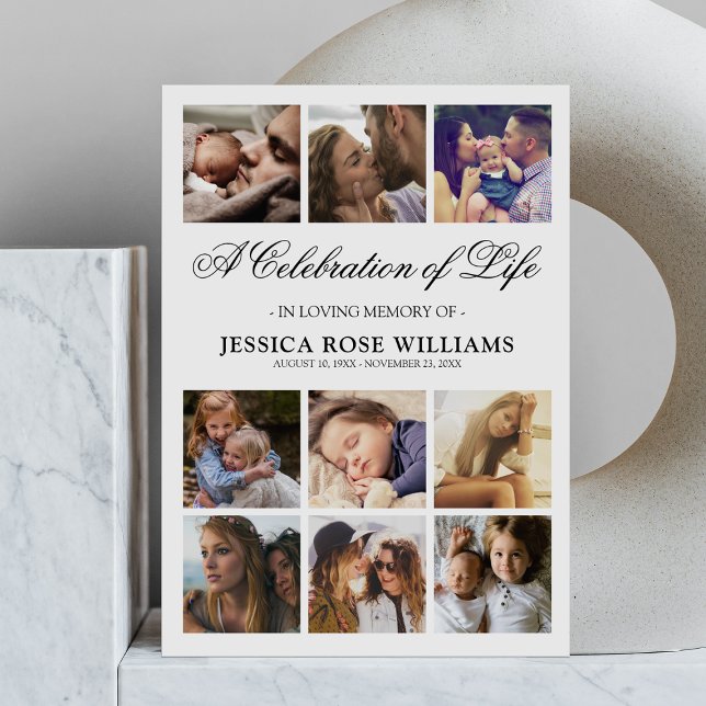 Invitación Celebración Personalizada de Funeral de Vida (Subido por el creador)
