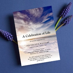 Invitación Celebración personalizada de la vida en el funeral