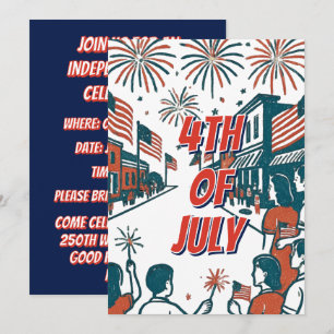 Invitación Celebración personalizada del Día de la Independen