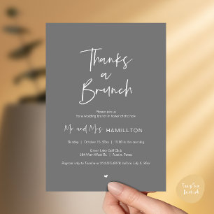 Invitación Celebración post-boda, Gracias por un Brunch