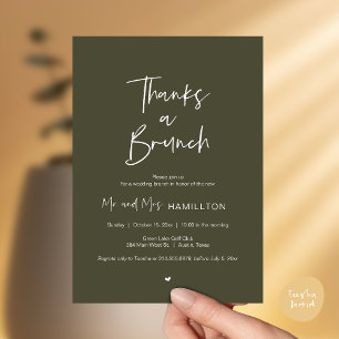 Invitación Celebración post-boda, Gracias por un Brunch