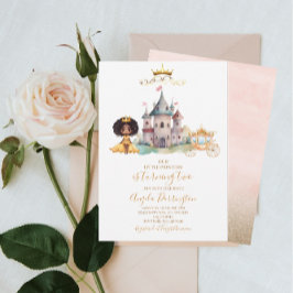 Invitación Celebración real de pequeña princesa acuarela