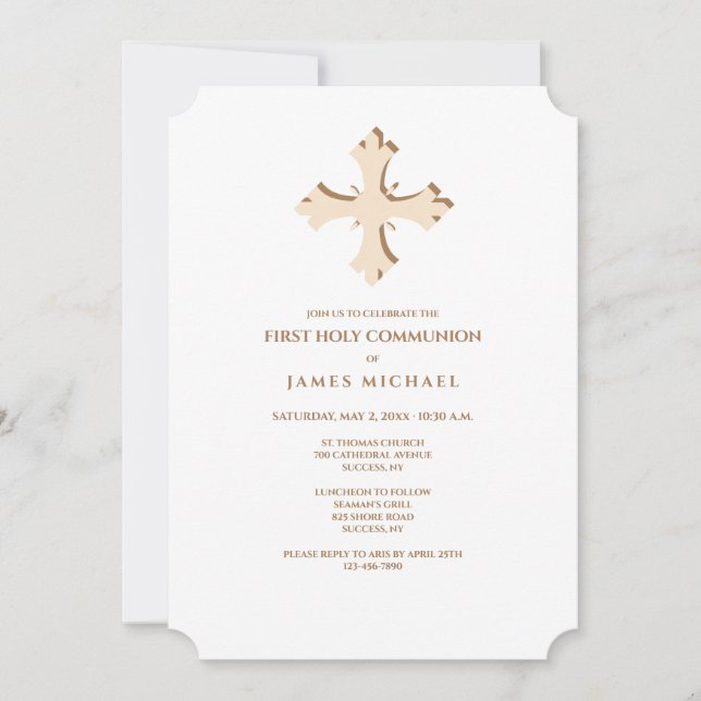 Invitación Celebración religiosa (Anverso)