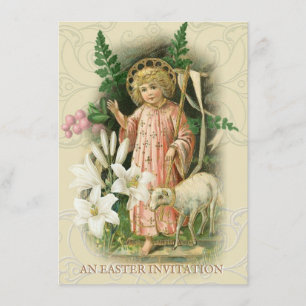 Invitación Celebración religiosa de Pascua de primavera Brunc