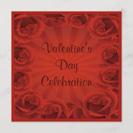 Invitación Celebración romántica del El día de San Valentín d
