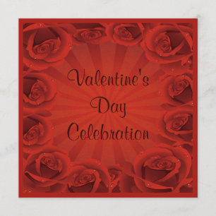 Invitación Celebración romántica del El día de San Valentín d