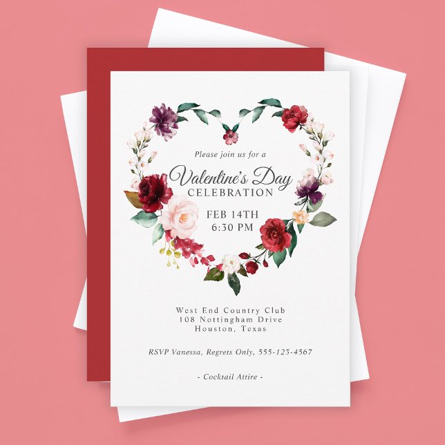 Invitación Celebración romántica del El día de San Valentín d (Subido por el creador)