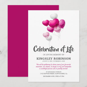 Invitación Celebración Rosa de la Vida Funeral