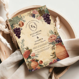 Invitación Celebración Rústica del Viñedo de Toscana