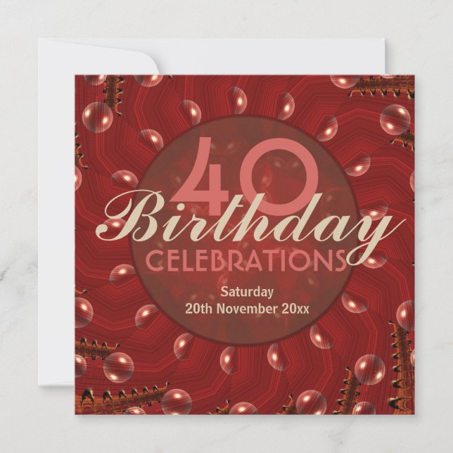 Invitación Celebraciones Burbujas Tierra Sol (Anverso)