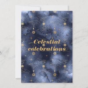 Invitación Celebraciones celestes Tarot Card Hand Astrologer