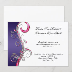 Invitación Celebraciones de boda de remolino ornamentado de p