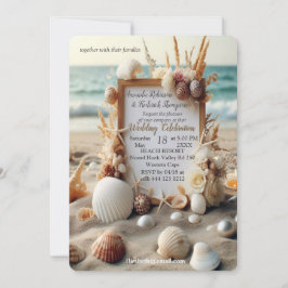 Invitación Celebraciones de Bodas costeros en la playa
