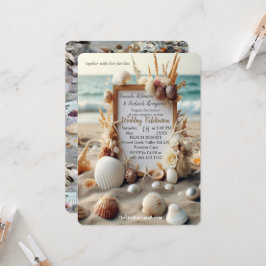 Invitación Celebraciones de Bodas costeros en la playa