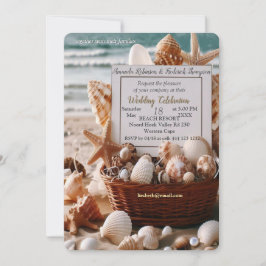 Invitación Celebraciones de Bodas costeros en la playa