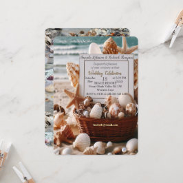 Invitación Celebraciones de Bodas costeros en la playa