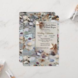 Invitación Celebraciones de Bodas costeros en la playa