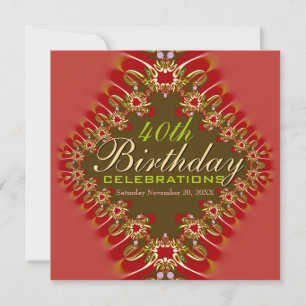 Invitación Celebraciones de cumpleaños delicadas y grandiosas