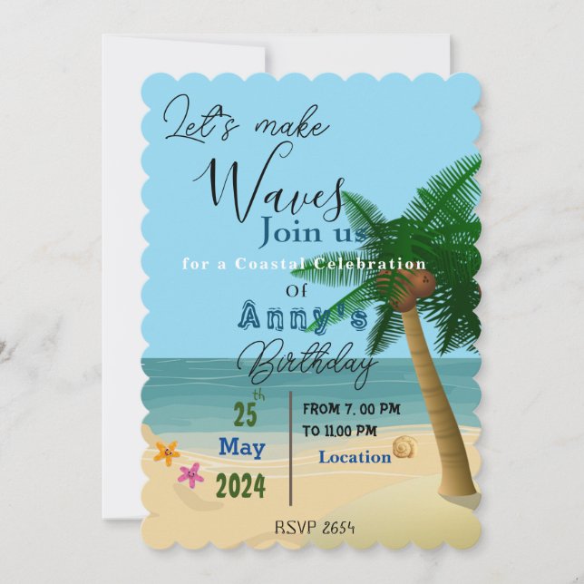 Invitación Celebraciones de Felicidad Oceánica (Anverso)