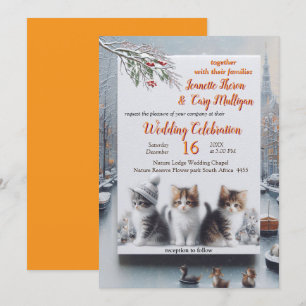 Invitación Celebraciones de invierno en la nieve, o en el sol