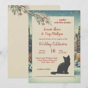 Invitación Celebraciones de invierno en la nieve, o en el sol